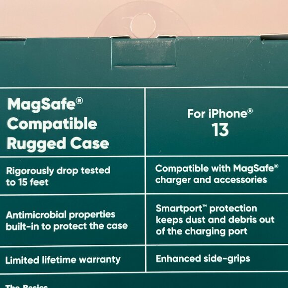 NIB, NEW Protect ONN. MagSafe Compatible Rugged Phone Case for iPhone 13 “Clear” - Picture 10 of 12